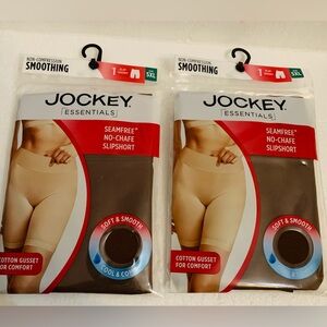 Jockey Essentials 5XL Brown Seamfree No Chafe Slipshort 2 packs